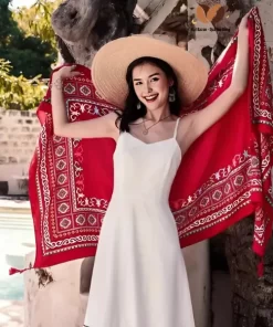 Khăn Choàng Thổ Cẩm Boho Đi Biển Nữ