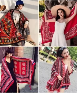 Khăn Choàng Thổ Cẩm Boho Đi Biển Nữ