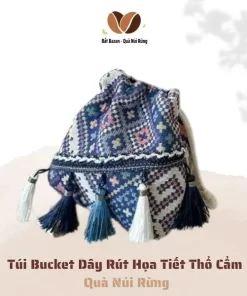 Túi Bucket Dây Rút Họa Tiết Thổ Cẩm - Quà Núi Rừng